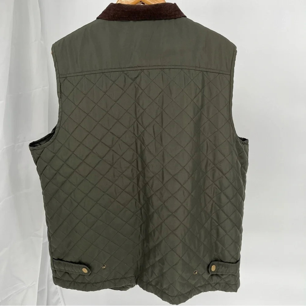 Boulder Creek Men’s Quilted Vest Size XLT Lightweight Outerweight Hiking Green